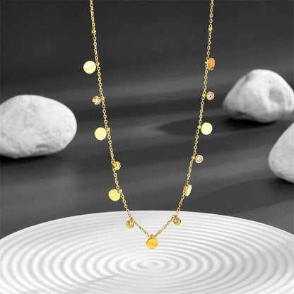 Elegant Stainless Steel Multi-heart Necklace - Gold Butterfly Design 2025 - Buy Center