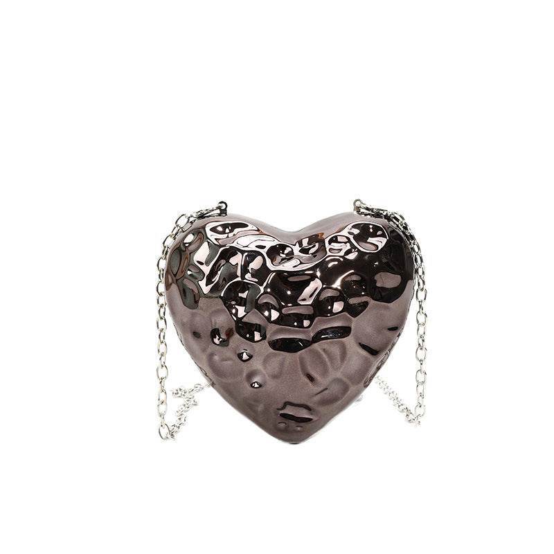 Buycenter Heart-Shaped Acrylic Messenger Bag - Shiny & Trendy Crossbody - Buy Center