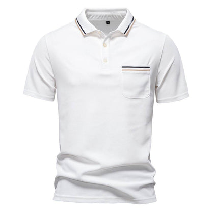 Men's Casual Striped Polo Shirt - Short Sleeve, Summer Top for Youth - Buy Center