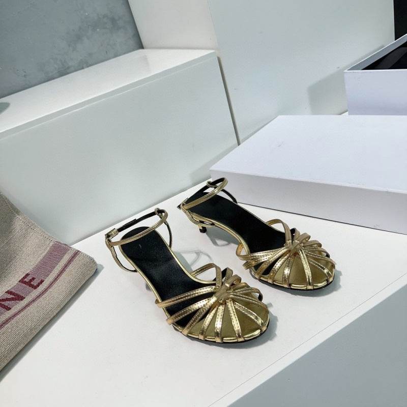 Buycenter Vintage Hollow-out Roman Sandals - Trendy Mid Heel for Women - Buy Center