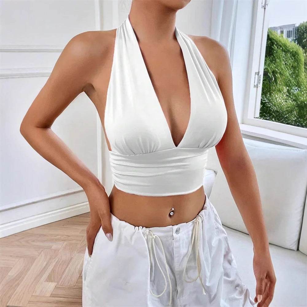 Buycenter Women's Backless Hollow-out Top - Summer Fashion Blazer - Buy Center