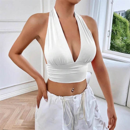 Buycenter Women's Backless Hollow-out Top - Summer Fashion Blazer - Buy Center