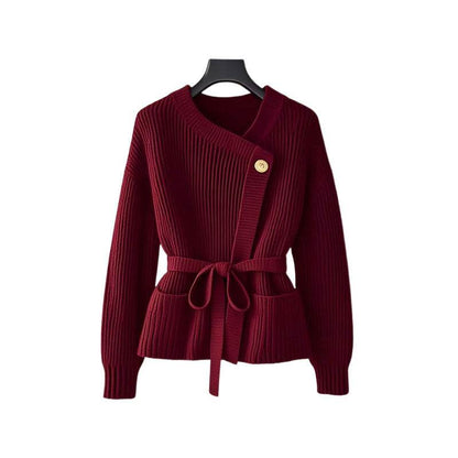 Buycenter Red Design Birthday Year Sweater - Lace Up Cardigan Style - Buy Center