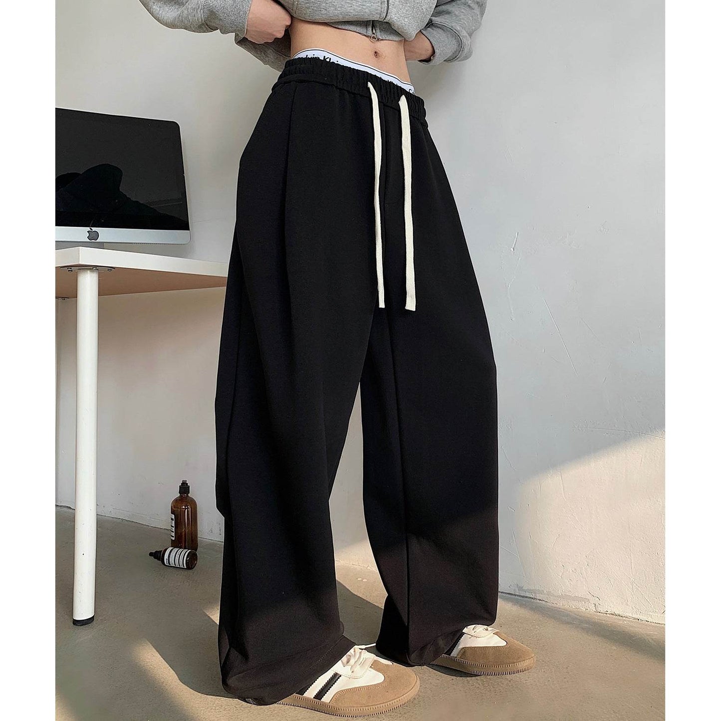 Plus Size Fleece-Lined Harem Pants - Stylish Comfort for Cold Days - Buy Center
