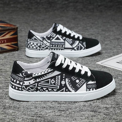 Plus Size Casual Sneakers - Breathable Canvas Skate Shoes for Students - Buy Center