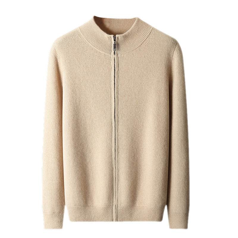 Buycenter Men's Half Turtleneck Wool Cardigan - Stylish Winter Sweater - Buy Center