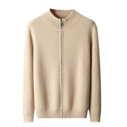 Buycenter Men's Half Turtleneck Wool Cardigan - Stylish Winter Sweater - Buy Center