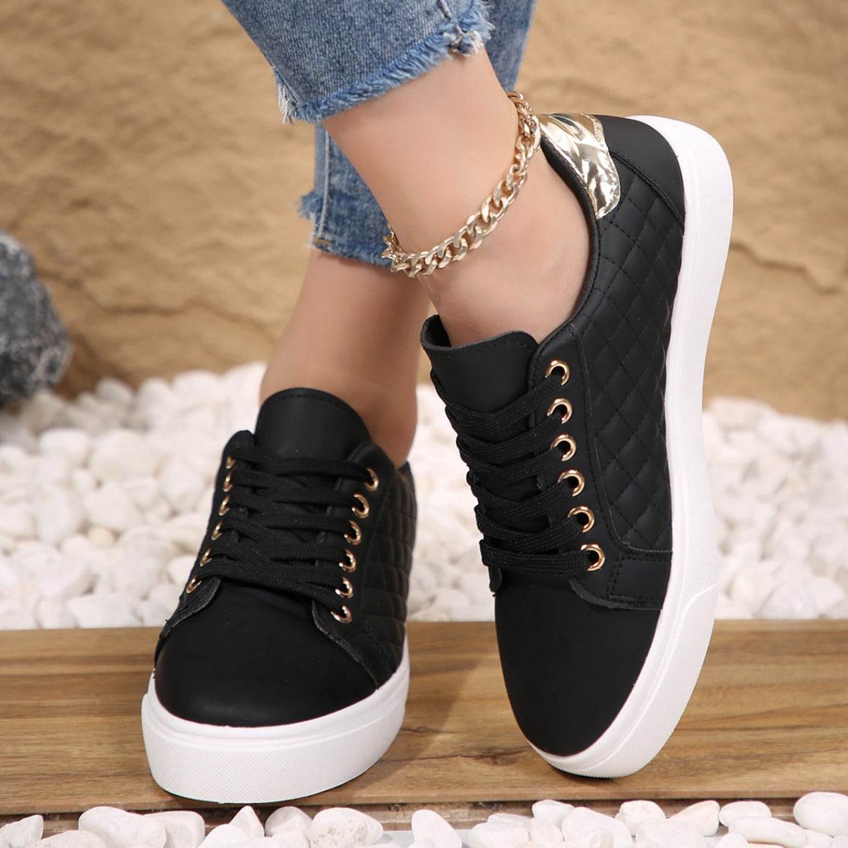Buycenter Casual Sports Skate Shoes for Women - Spring/Fall Flat Heels - Buy Center