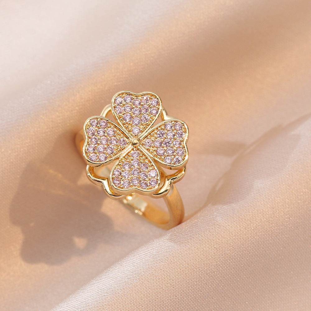Buy Center Fully Jeweled Loving Heart Ring - Unique Temperamental Style - Buy Center