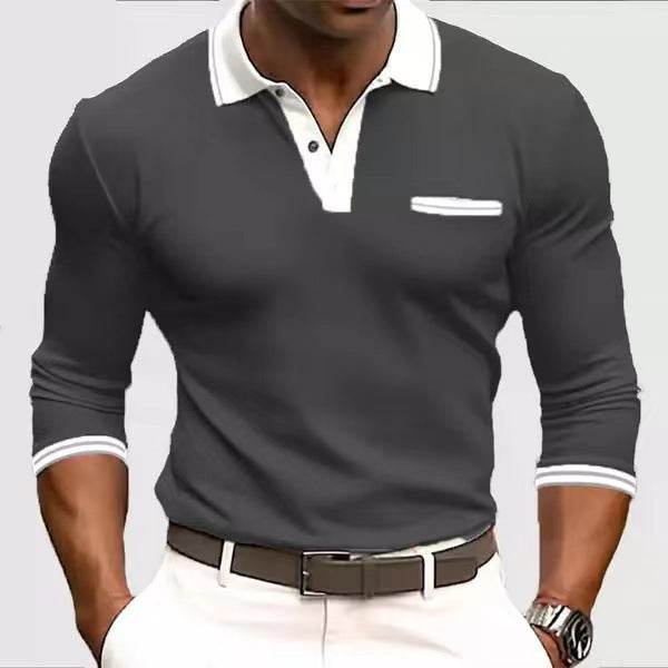 Men's Long Sleeve Button Sweatshirt - Stylish Sportswear for Autumn - Buy Center