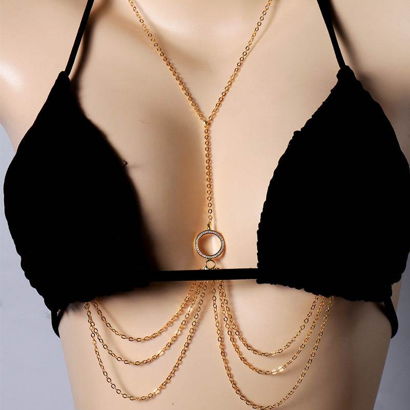 Sexy Diamond Nipple Chain Necklace - Glamorous Body Jewelry for Women - Buy Center