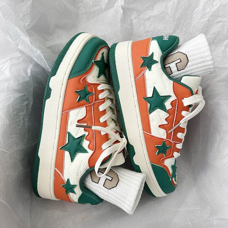 Trendy Retro Five-Pointed Star Sports Board Shoes - Lightweight & Stylish - Buy Center
