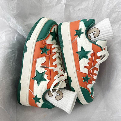 Trendy Retro Five-Pointed Star Sports Board Shoes - Lightweight & Stylish - Buy Center