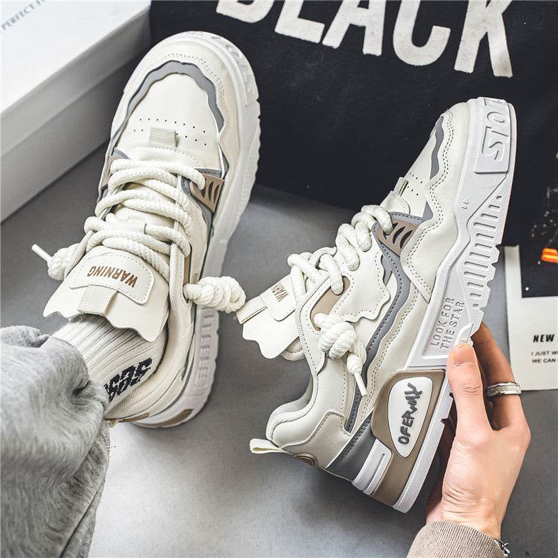 Stylish Men's Platform Sneakers - Breathable Mesh, Trendy Casual Wear - Buy Center