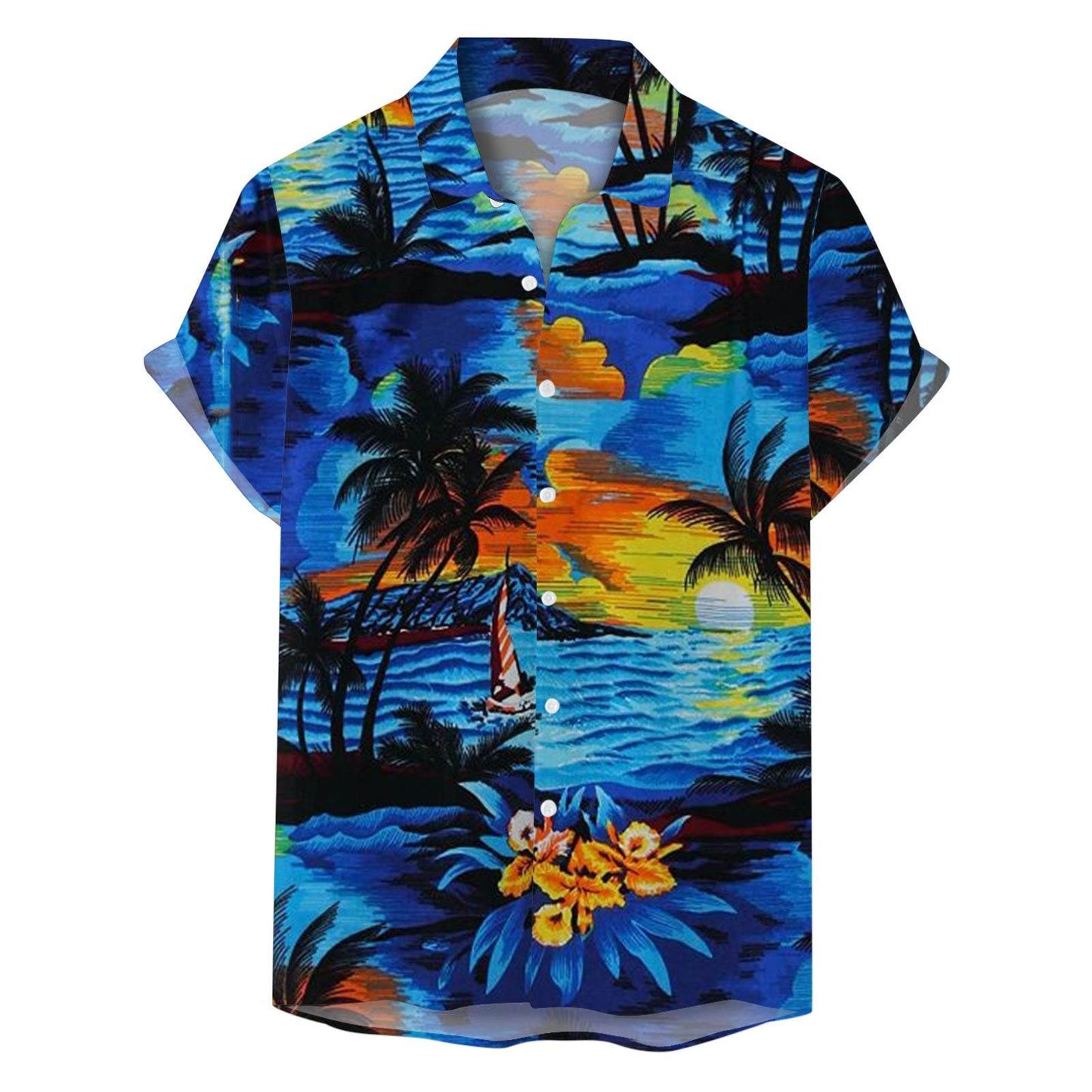Retro Floral Loose Top for Men - Trendy Casual Wear in Multiple Sizes - Buy Center