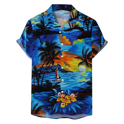 Retro Floral Loose Top for Men - Trendy Casual Wear in Multiple Sizes - Buy Center