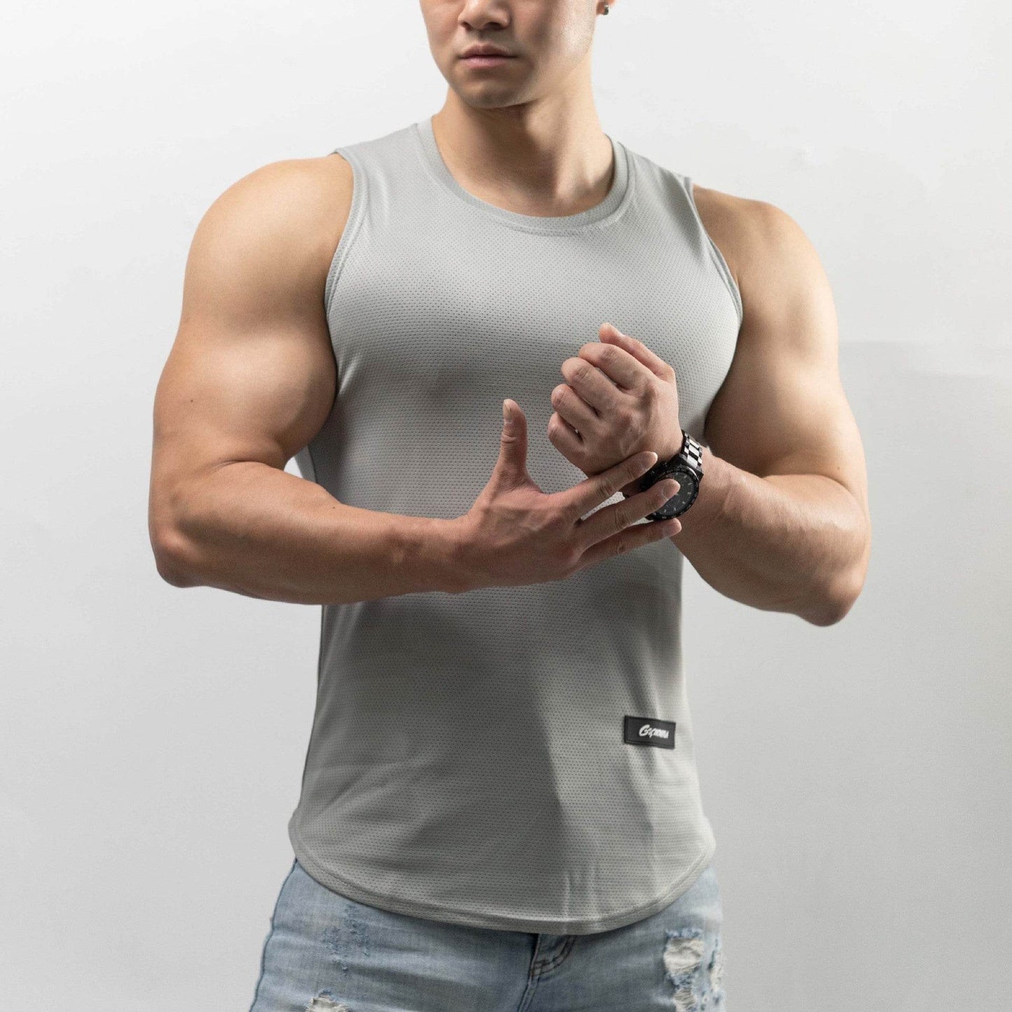 Buycenter Men's Ice Silk Sport T-shirt - Versatile Summer Vest in Various Colors - Buy Center