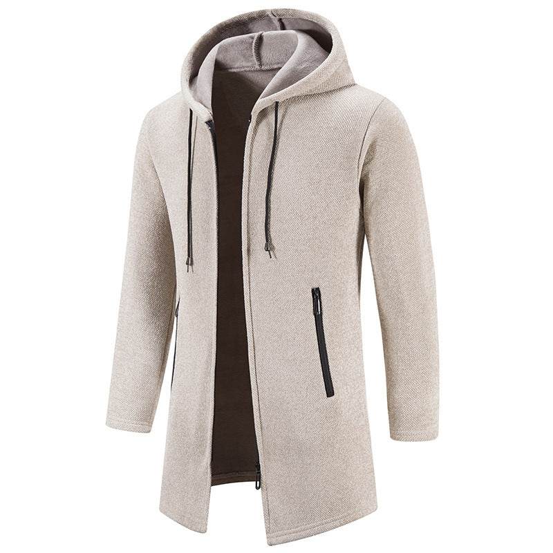Men's Plus Size Hooded Cardigan - Stylish Zipper Sweater for Comfort - Buy Center