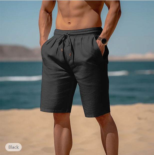 Breathable Drawstring Waist Shorts for Men - Multi-Pocket Casual Style - Buy Center