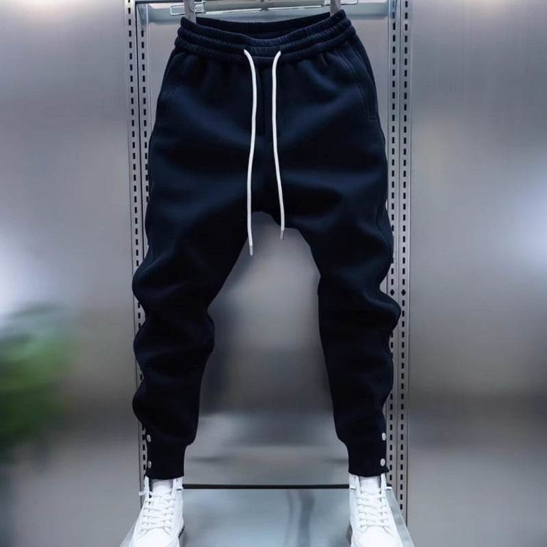 Men's Ankle Banded Slacks - Casual Solid Color Pants for Teenagers - Buy Center