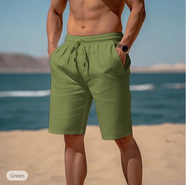 Breathable Drawstring Waist Shorts for Men - Multi-Pocket Casual Style - Buy Center