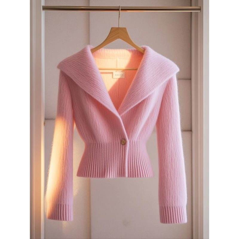 Buycenter Women's Flattering Sweater Coat - Pink Cardigan for Commuting - Buy Center