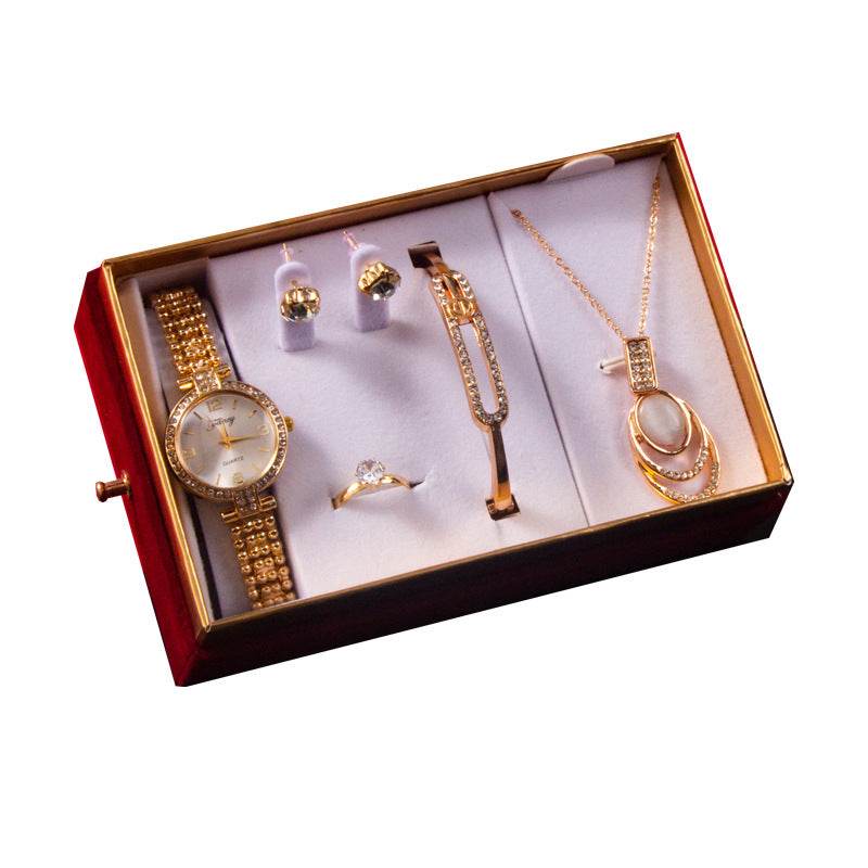 Goddess Festival Jewelry Set - Watch, Bracelet, Necklace, Earrings & Ring - Buy Center