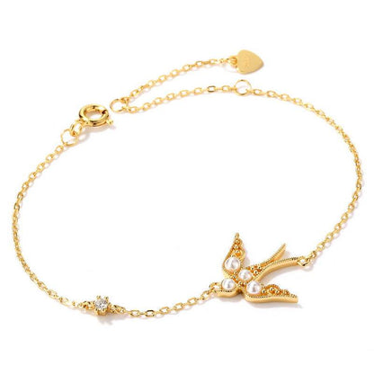 Buycenter Affordable Luxury Swallow Bracelet - 925 Silver, Stylish Gift - Buy Center