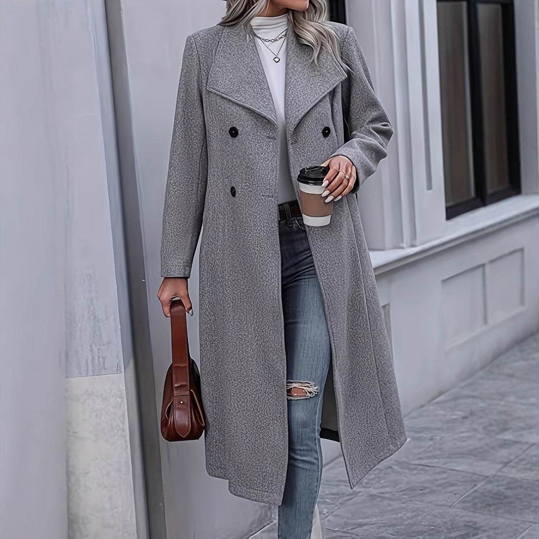 Buycenter Lady Temperamental Overknee Coat - Elegant Trench for Women - Buy Center