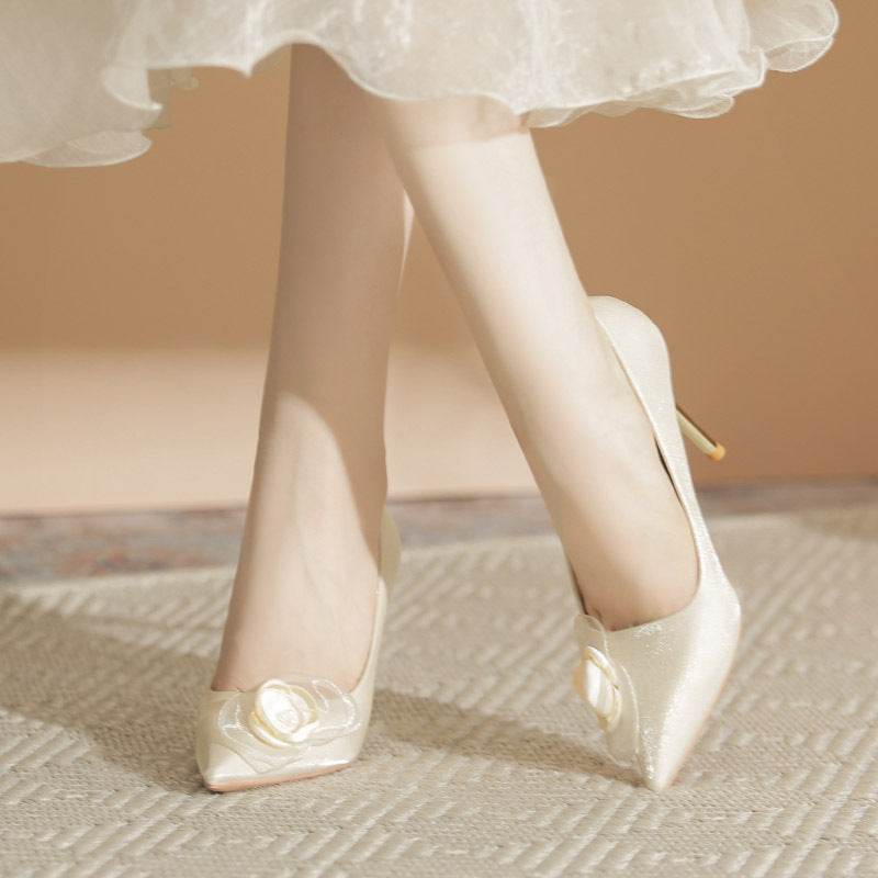 Elegant Stiletto High Heels - Applique Wedding Pumps for Every Occasion - Buy Center