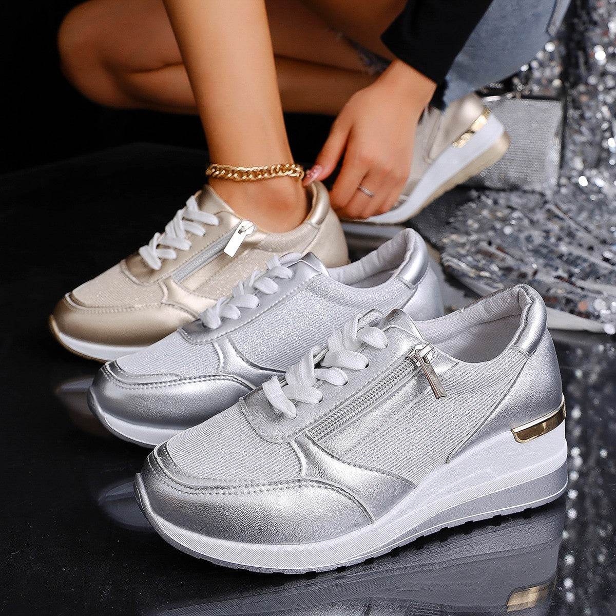 Fashionable Sports Leisure Flats - Stylish Solid Color, Low Top Design - Buy Center
