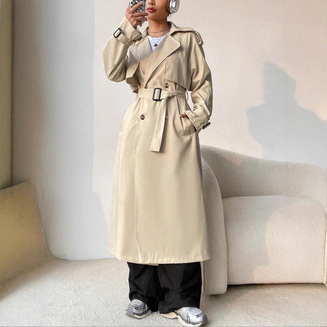 Elegant Khaki Trench Coat for Women - Stylish Casual Layering 2025 - Buy Center