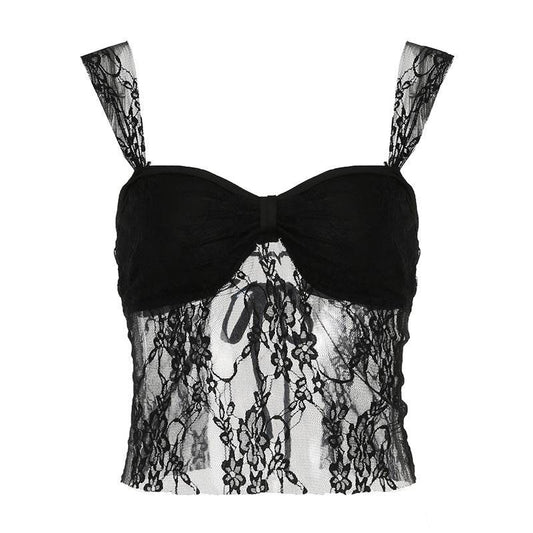 Buycenter Sweetheart Backless Lace Vest - Slim Fit Fashion Blazer - Buy Center