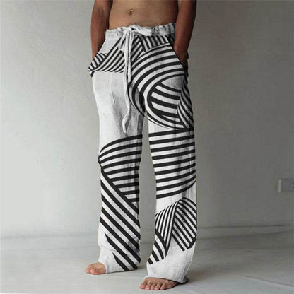 Men's Summer Beach Trousers - Stylish Geometric Patterns for Casual Comfort - Buy Center