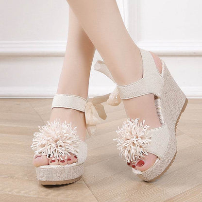 Plus Size Women's Platform Wedge Sandals - Trendy Peep Toe Style 2025 - Buy Center