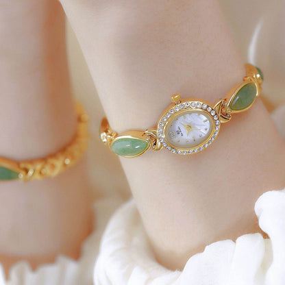 Center Hetian Jade Chain Watch - Elegant Women's Bracelet for Timeless Style - Buy Center