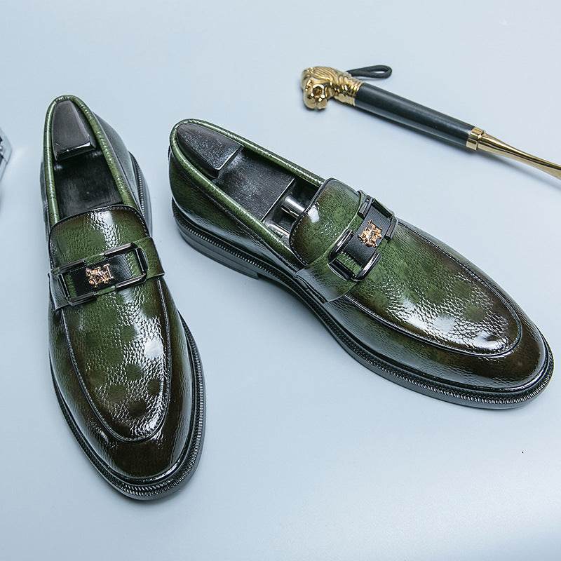 Plus Size Business Casual Leather Shoes - Flat Bottom, Round Toe Comfort - Buy Center