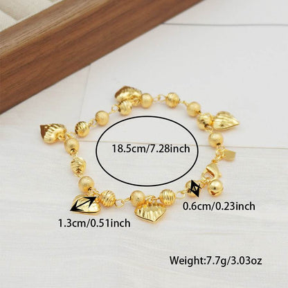 Buy Center Elegant Heart-Shaped Bracelet Set - 12 Stylish Women's Accessories - Buy Center