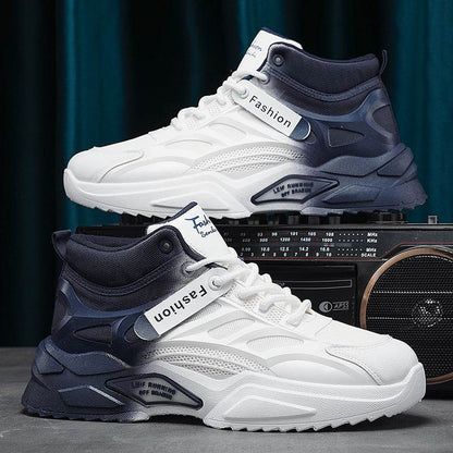 Men's Casual High-Top Sports Shoes - Thick Bottom, Wear-Resistant Design - Buy Center