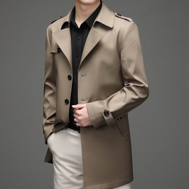 High-End Plus Size Men's Trench Coat - Casual Stylish Jacket 2025 - Buy Center