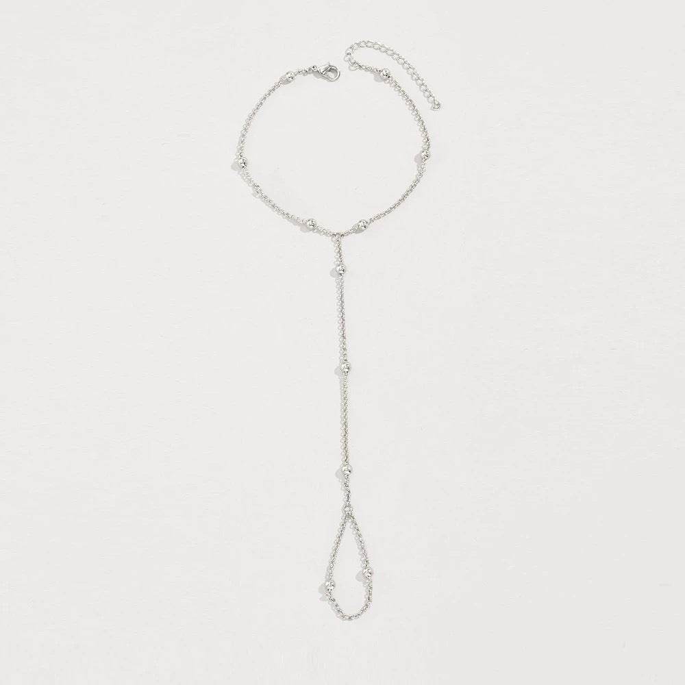 Buy Center Vintage Chain Finger Bracelet - Stylish Gold U-Shaped Design - Buy Center