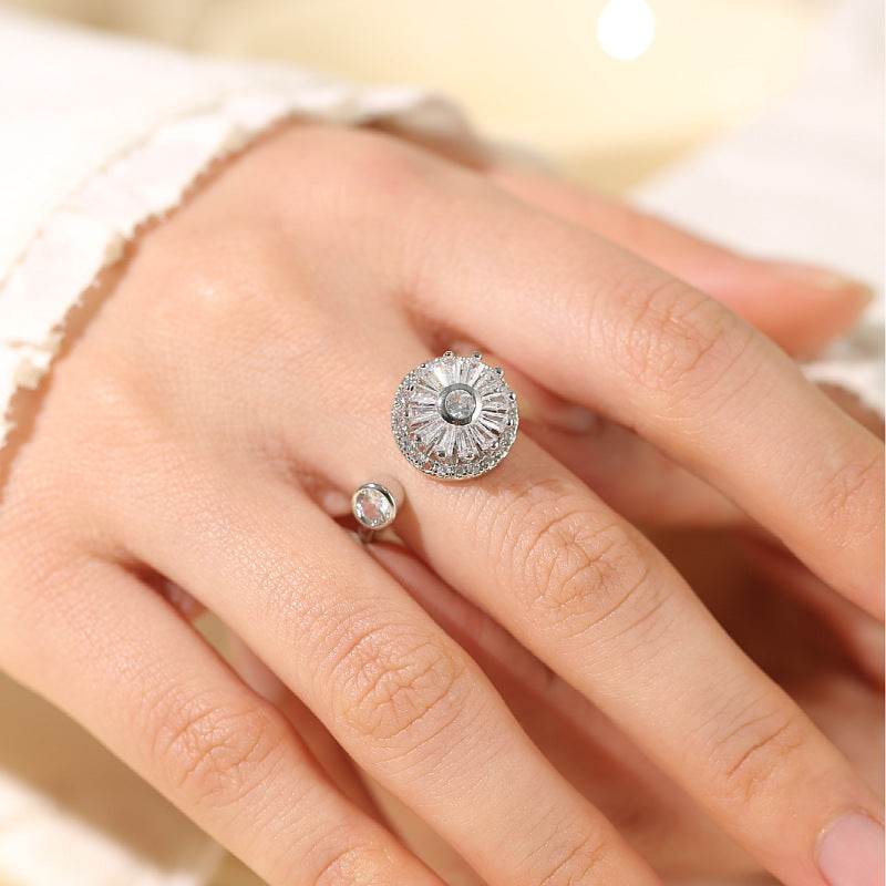 Buy Center Fully Jeweled Loving Heart Ring - Unique Temperamental Style - Buy Center