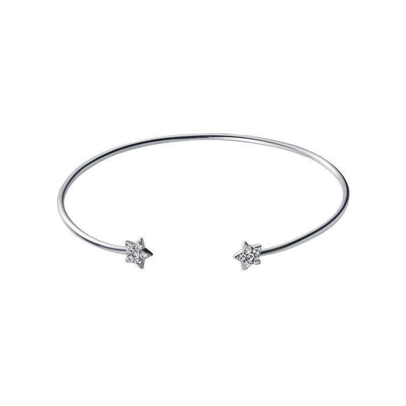 Buycenter S925 Silver Bracelet - Korean Style with Rhinestone Star - Buy Center
