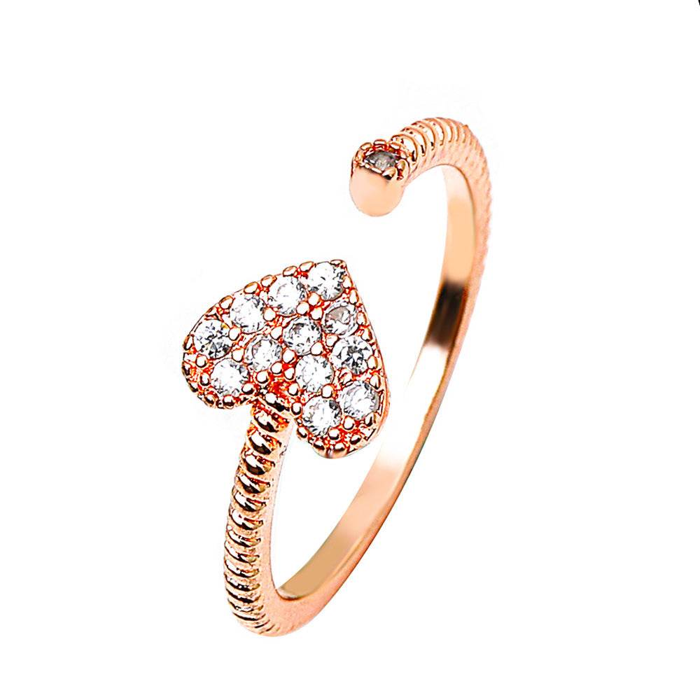 Buy Center Heart-Shaped Ring - Stylish Japanese & Korean Design for Women - Buy Center