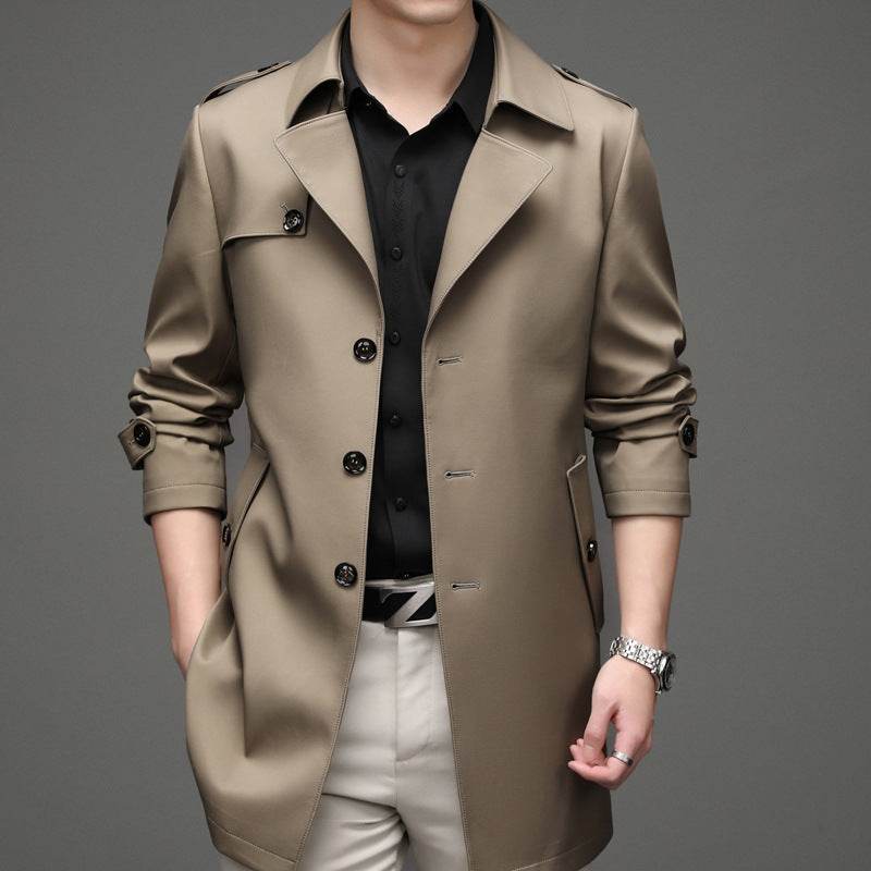 High-End Plus Size Men's Trench Coat - Casual Stylish Jacket 2025 - Buy Center