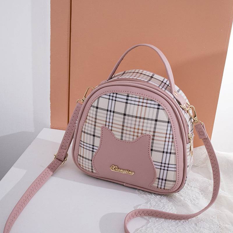 Women's Cat Pattern Shoulder Bag - Stylish Checks, Chic Colors 2025 - Buy Center