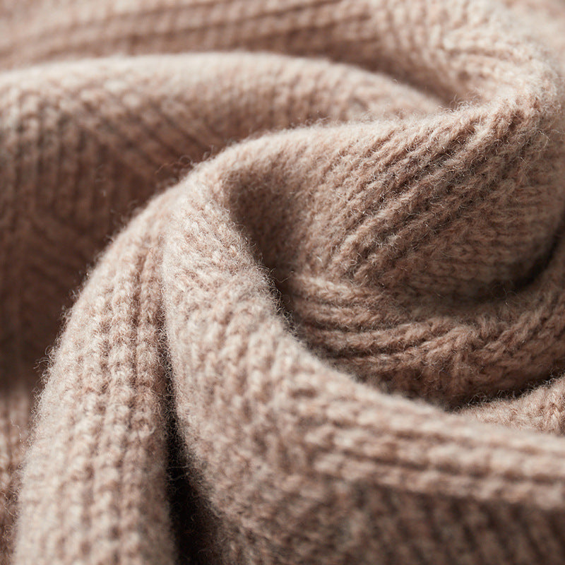 Suéter de lana para hombre de Buycenter: cuello alto, informal, para invierno