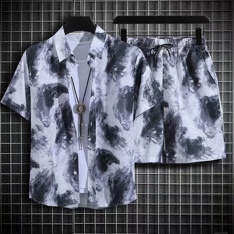 Men's Quick-Drying Floral Beach Suit - Loose Fit, Stylish Summer Set - Buy Center