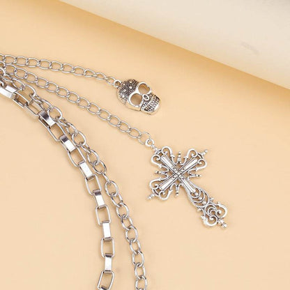 Buycenter Layered Retro Skull Body Chain - Unique Metal Jewelry - Buy Center