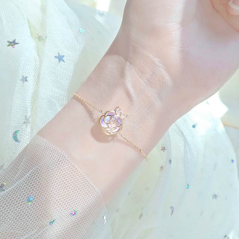 Camellia Flower Necklace & Bracelet Set - Elegant Bridal Jewelry 2025 - Buy Center